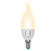 Лампа светодиодная диммируемая (UL-00004299) Uniel E14 7W 3000K матовая LED-CW37 7W/3000K/E14/FR/DIM PLP01WH