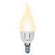 Лампа светодиодная диммируемая (UL-00004299) Uniel E14 7W 3000K матовая LED-CW37 7W/3000K/E14/FR/DIM PLP01WH