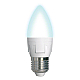 Лампа светодиодная диммируемая (UL-00004295) Uniel E27 7W 4000K матовая LED-C37 7W/4000K/E27/FR/DIM PLP01WH