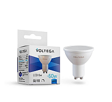 Лампа светодиодная диммируемая Voltega GU10 6W 4000K VG2-S2GU10cold6W-D 8458