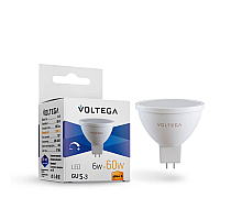 Лампа светодиодная диммируемая Voltega GU5.3 6W 2800K матовая VG2-S1GU5.3warm6W-D 7170