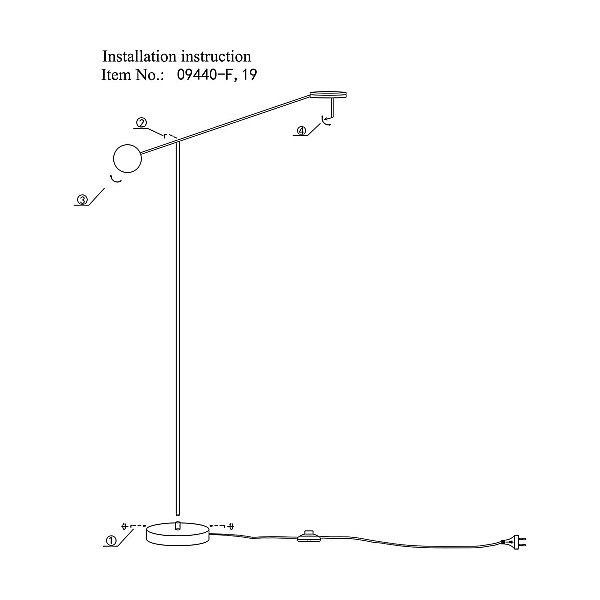 Торшер Kink Light Некси 09440-F,19(3000K)