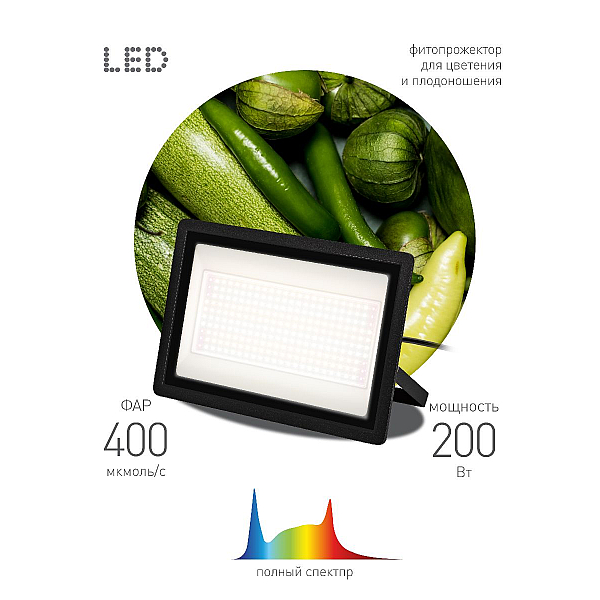 Фитопрожектор Эра FITO-200W-Ra90-LED Б0059879