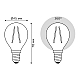 Светодиодная филаментная лампа Gauss Basic Filament E14 3,8W 2400K 1057154