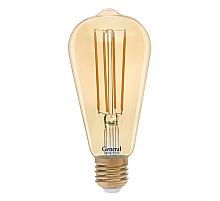 Филаментная светодиодная лампа General GLDEN-ST64S-10-230-E27-2700 655302