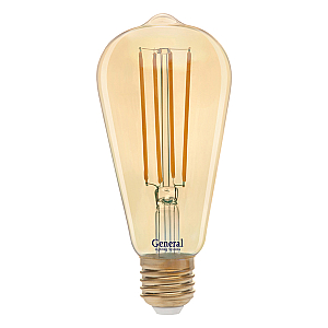 Филаментная светодиодная лампа General GLDEN-ST64S-10-230-E27-2700 655302