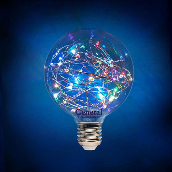 Филаментная светодиодная лампа General GLDEN-G95SW-1-230-E27-RGB 649921