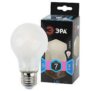 Лампа светодиодная филаментная Эра F-LED F-LED A60-7W-840-E27 frost 7Вт груша матовая Б0035032