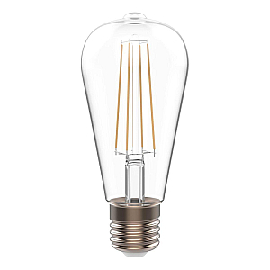 Лампа светодиодная филаментная Gauss E27 4,5W 2700К прозрачная 1121215