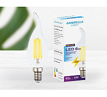 Филаментная cветодиодная лампа Ambrella Light Filament C37L E14 6W 4200K 202215