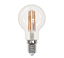 Лампа светодиодная филаментная (UL-00005906) Uniel E14 13W 4000K прозрачная LED-G45-13W/4000K/E14/CL PLS02WH