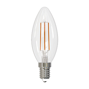 Лампа светодиодная филаментная Volpe E14 5W 3000K прозрачная LED-C35-5W/3000K/E14/CL/SLF UL-00008324