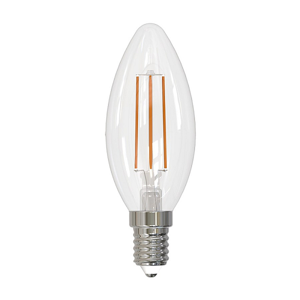 Лампа светодиодная филаментная Volpe E14 5W 3000K прозрачная LED-C35-5W/3000K/E14/CL/SLF UL-00008324
