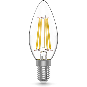 Светодиодная филаментная лампа Gauss Basic Filament E14 5W 4000K свеча 50312252