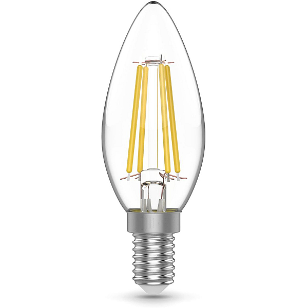 Светодиодная филаментная лампа Gauss Basic Filament E14 5W 4000K свеча 50312252