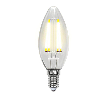 Лампа светодиодная филаментная (UL-00003296) Uniel E14 7,5W 4000K прозрачная LED-CW35-7,5W/NW/E14/CL GLA01TR