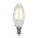 Лампа светодиодная филаментная (UL-00003296) Uniel E14 7,5W 4000K прозрачная LED-CW35-7,5W/NW/E14/CL GLA01TR