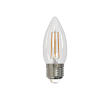 Лампа светодиодная филаментная (UL-00005162) Uniel E27 9W 3000K прозрачная LED-C35-9W/3000K/E27/CL PLS02WH
