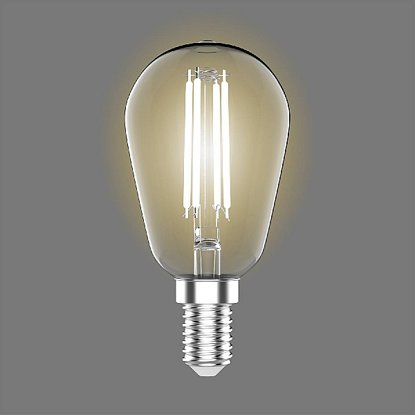 Лампа светодиодная филаментная Gauss E14 4,5W 2700K прозрачная 1141115