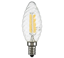 Лампа светодиодная филаментная Lightstar LED Filament E14 6W 3000K свеча прозрачная 933702
