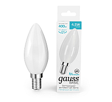 Светодиодная филаментная лампа Gauss Basic Filament E14 4,5W 4100K 1035125