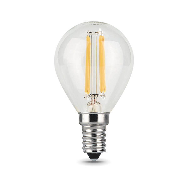 Лампа светодиодная филаментная Gauss E14 5W 2700K прозрачная 105801105