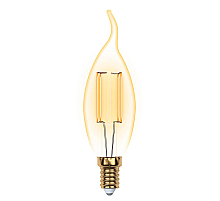 Лампа светодиодная филаментная (UL-00002397) Uniel E14 5W 2250K прозрачная LED-CW35-5W/GOLDEN/E14 GLV21GO