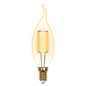 Лампа светодиодная филаментная (UL-00002397) Uniel E14 5W 2250K прозрачная LED-CW35-5W/GOLDEN/E14 GLV21GO