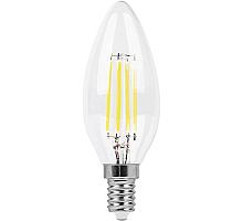 Лампа светодиодная филаментная Feron E14 11W 2700K Свеча Прозрачная LB-713 38006