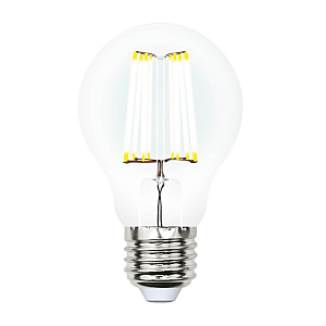 Лампа светодиодная филаментная (UL-00002626) Uniel E27 10W 4000K прозрачная LED-A60-10W/NW/E27/CL PLS02WH