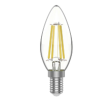 Лампа светодиодная филаментная Gauss E14 4,5W 4100К прозрачная 1031215