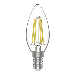 Лампа светодиодная филаментная Gauss E14 4,5W 4100К прозрачная 1031215