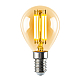 Лампа светодиодная филаментная Volpe E14 5W груша янтарная LED-G45-5W/AMBER/E14/VLF UL-00009159