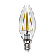 Лампа светодиодная филаментная (UL-00005900) Uniel E14 13W 4000K прозрачная LED-C35-13W/4000K/E14/CL PLS02WH