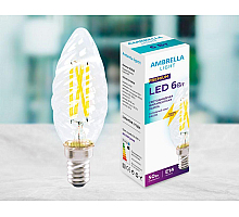 Светодиодная лампа Ambrella Light Filament C35 E14 6W 6400K 202126
