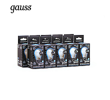 Лампа светодиодная диммируемая Gauss филаментная E27 10W 4100К матовая 102202210-D
