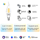 Лампа светодиодная диммируемая филаментная Gauss Smart Home Filament E14 4,5W 2000-6500K прозрачная 1280112