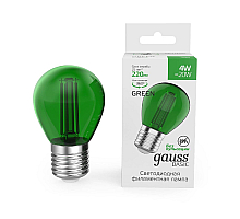 Светодиодная филаментная лампа Gauss Basic Filament E27 4W green 10512042-G
