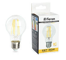 Лампа светодиодная Feron LB-620 Шар E27 20W 2700K 38245