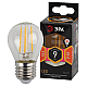 Лампа светодиодная филаментная ЭРА E14 9W 2700K прозрачная F-LED P45-9w-827-E14 Б0047020
