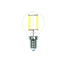 Лампа светодиодная филаментная Volpe E14 7W 3000K шар прозрачный LED-G45-7W/3000K/E14/CL/SLF UL-00008318