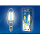 Лампа светодиодная филаментная (UL-00002212) Uniel E27 8W 4000K прозрачная LED-A60-8W/NW/E27/CL GLA01TR