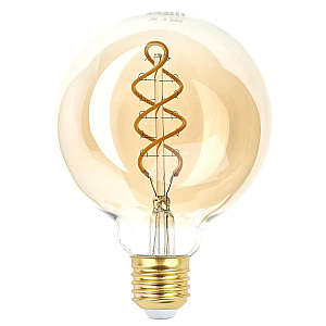 Лампа светодиодная Эра E27 7W 2400K F-LED G95-7W-824-E27 spiral gold Б0047663