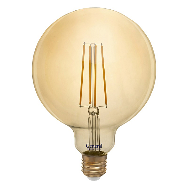 Филаментная светодиодная лампа General GLDEN-G125S-10-230-E27-2700 655310