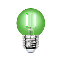 Лампа светодиодная филаментная (UL-00002988) Uniel E27 5W зеленый LED-G45-5W/GREEN/E27 GLA02GR
