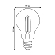 Лампа светодиодная филаментная (UL-00002355) Uniel E27 6W 2250K прозрачная LED-A60-6W/GOLDEN/E27 GLV21GO