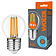 Лампа светодиодная филаментная WOLTA 15Вт 6500K Е27 шар прозрачный WF-G45-15W6KE27