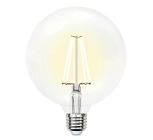 Лампа светодиодная филаментная (10534) Uniel E27 10W 3000K прозрачная LED-G125-10W/WW/E27/CL PLS02WH
