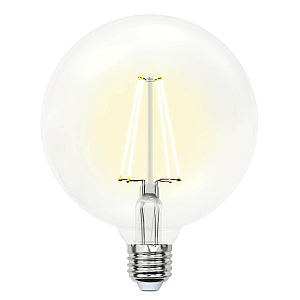 Лампа светодиодная филаментная (10534) Uniel E27 10W 3000K прозрачная LED-G125-10W/WW/E27/CL PLS02WH