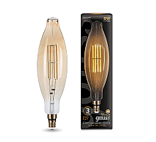 Лампа светодиодная филаментная Gauss E27 8W 2400K золотая 155802008